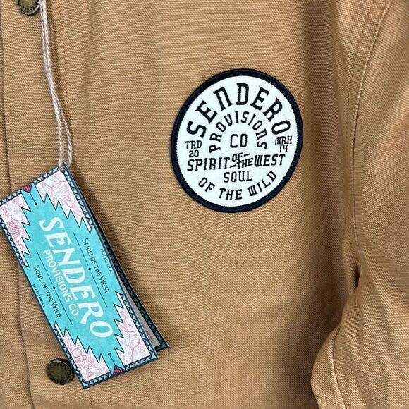 NEW Sendero Provisions Co La Tierra Work Jacket SZ MED Rugged Brown Canvas - Picture 2 of 7